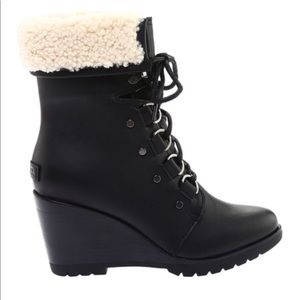 Sorel After Hours Lace Shearling Boot